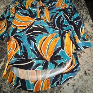 Vibrant Tropical Print Blouse